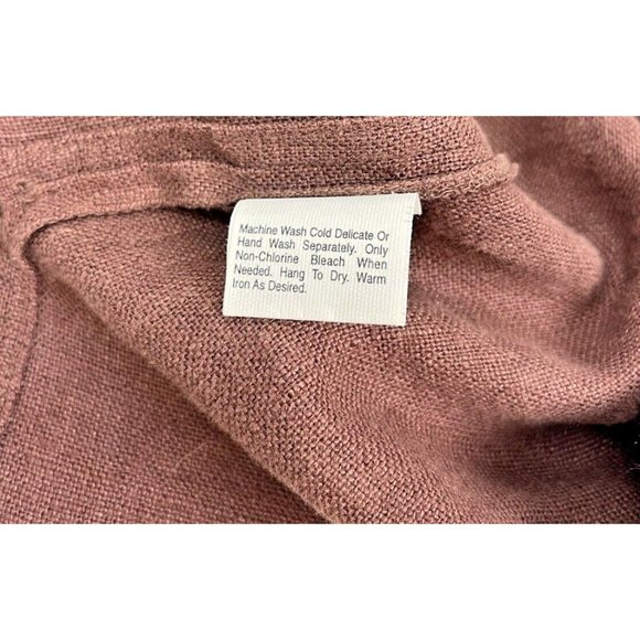 Womens Eddie Bauer 100% Linen Shacket Size Medium Brown Spring Jacket Breathable - Picture 6 of 9